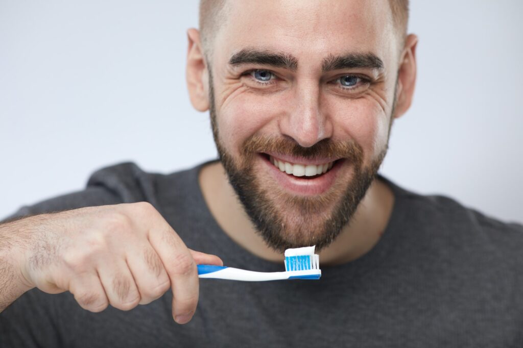 Man With Toothbrush Portrait